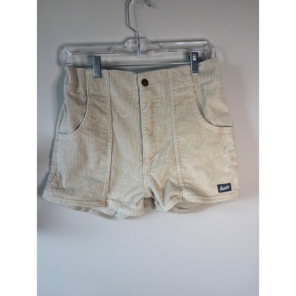 Hammies The Original Women's Corduroy Shorts Beige Elastic Waist Size 30 - Picture 1 of 8
